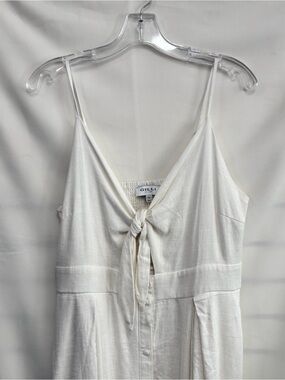 Gilli Ivory Tie-Front Textured Top